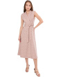 Sleeveless Linen Polka Dot Jacket Dress