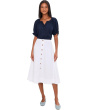 Short Sleeve 1/2 Placket Woven Blouse