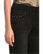 Kennedy Mid-rise Straight Jeans W/ Studs And Cut Hem