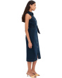 Sleeveless Collar Button-Down with Tie