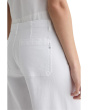 Stella Mid-Rise Cinched Wide Leg Palazzo in White