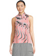 Whirlwind Print Sleeveless Polo