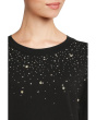 Drop Shoulder Sweatshirt With Crystal Details
