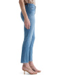 Mari Mid-Rise Slim Straight Crop Jeans in Atlantis