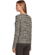 Long Sleeve Stripe V-neck Knit Top