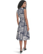 Geo Print Faux Wrap Dress