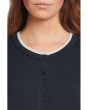 Modal Knits - Button Front Cardigan with Double Layer Neck Detail
