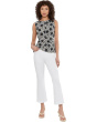 The Stretch Flare Crop Jean in Tile White