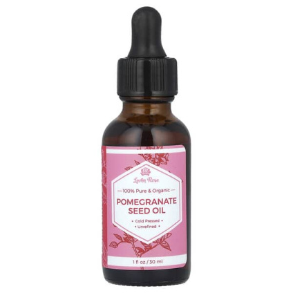 Leven Rose, 100% Pure & Organic, Масло косточек граната, 1 жидкая унция (30 мл)