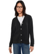 Long Sleeve Button Front Waffle Cardigan