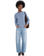 Tipped Hem Wide Neck Sweater