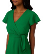 Tie Front Flutter Midi Dress