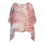 Chiffon-Blusenponcho, bunt