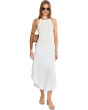 Petite Long Engagement Rumba Linen Skirt