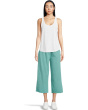 Ribbed Waist Midi Pants