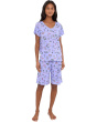 Petite V-Neck Tee & Bermuda Shorts Pajama Set