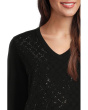 Pop Top - Long Sleeve V-Neck Sweater with Crystals detail