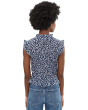 Leopard Sketch Smocked Top