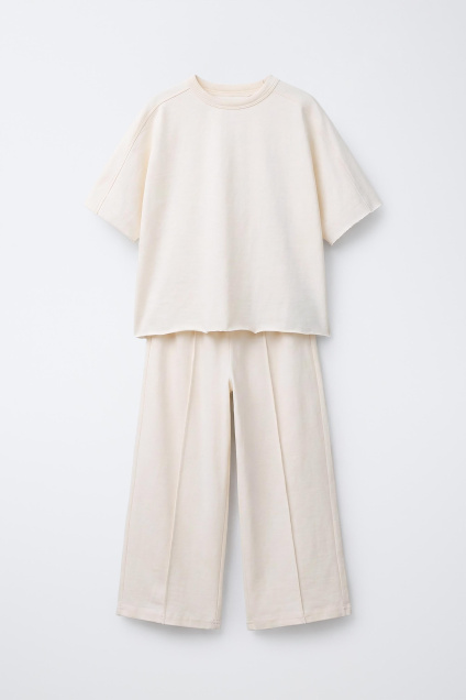 Zara ТЯЖЕЛЫЙ КОМПЛЕКТ ИЗ ФУТБОЛКИ И БРЮК С КОРОТКИМИ РУКАВАМИ 504043637-712-7