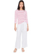 Rib Stripe 3/4 Boatneck