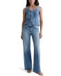 Teagan Fitted Denim Vest in Helios