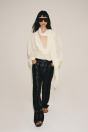 Zara Блузка С ЗАВЯЗКАМИ ZW COLLECTION кремового цвета