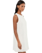 Embroidered Mini Shift Dress in 100% Linen