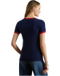 Floral Stretch Cotton Boatneck Tee