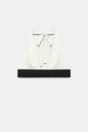 Zara ТОП ОТ БИКИНИ С КОМБИНАЦИЕЙ МАТЕРИАЛОВ кремового цвета