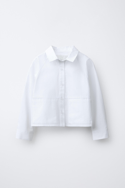Zara Укороченная РУБАШКА С КАРМАНАМИ 499741309-250-7