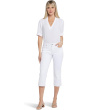 Petite Marilyn Crop Cuff Jeans in Optic White