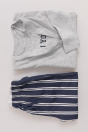 Zara 6-14 ЛЕТ/ ПИЖАМА-ТРОЙКА В ПОЛОСКУ серого / синего цвета