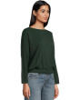 Elastic Hem Dolman Boatneck
