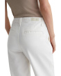 Allegra High-Rise Wide Leg Pants in Powder