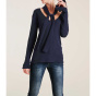 Pullover m. Schluppe, marine