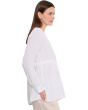 Petite Organic Handkerchief Linen Long Shirt With Drawstring