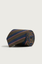 Zara ЖАККАРДОВЫЙ ГАЛСТУК В ПОЛОСКУ темно-СИНЕГО ЦВЕТА FRUIT OF THE LOOM