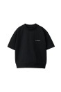 Zara Черная ТОЛСТОВКА С КОРОТКИМИ РУКАВАМИ И РЕЛЬЕФНЫМИ НАДПИСЯМИ