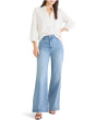Petite Knit Eyelet Ruffle Neck Top
