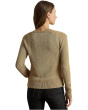 Metallic Cotton-Blend Crew Neck Sweater