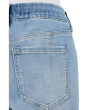 Gia Glider Pull-On Mid-Rise Crop Flare Jeans with Tulip Back Slit 25.5in Inseam