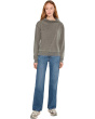 Long Sleeve Draped Turtleneck Sweatshirt