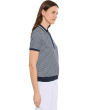 Scarf Geo Print Rib Collar Polo