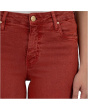 Kelsey High-Rise Ankle Flare With Raw Hem in Paprika