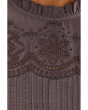 Embroidered Pintuck High-Neck Top