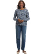 Wild at Heart - Rounded Neck Printed Sweater with Front Seam Detail