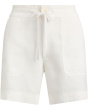 Linen Wide-Leg Drawcord Shorts
