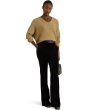 Metallic Rib-Knit Dolman-Sleeve Sweater