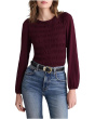 Smocked Boatneck Top