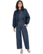 Lightweight Organic Cotton Denim Wide Ankle Pants